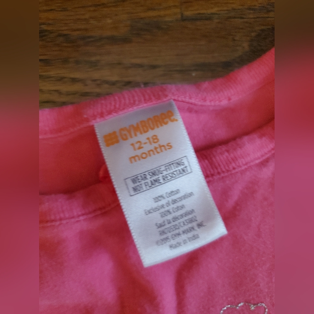 GYMBOREE OUTLET Girls 12/18M pink/ blue pajamas Paris gymmies - Picture 6 of 9